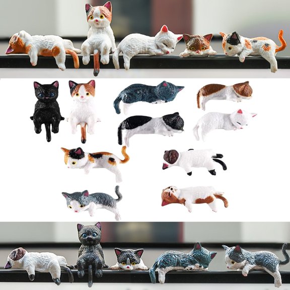 Mini cat desktop model,car dashboard decoration rearview mirror accessories,cat decoration for computer monitors,car interior,desktop decoration,fun rearview mirror gifts.