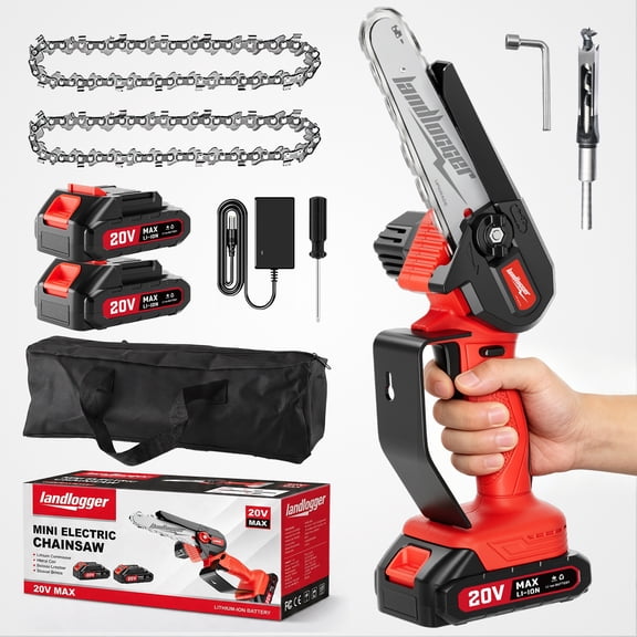 Mini chainsaw handheld electric tree branch saw Deluxe version battery * 2+tool kit