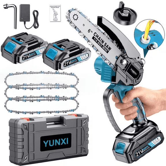 Mini cordless electric saw, lightweight and portable handheld electric branch saw, equipped with splash guard and safety lock, optional rechargeable battery, suitable for quick trimming in yards,