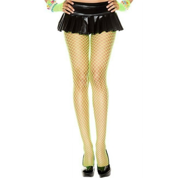 Mini diamond net spandex pantyhose 9030-NEONGREEN