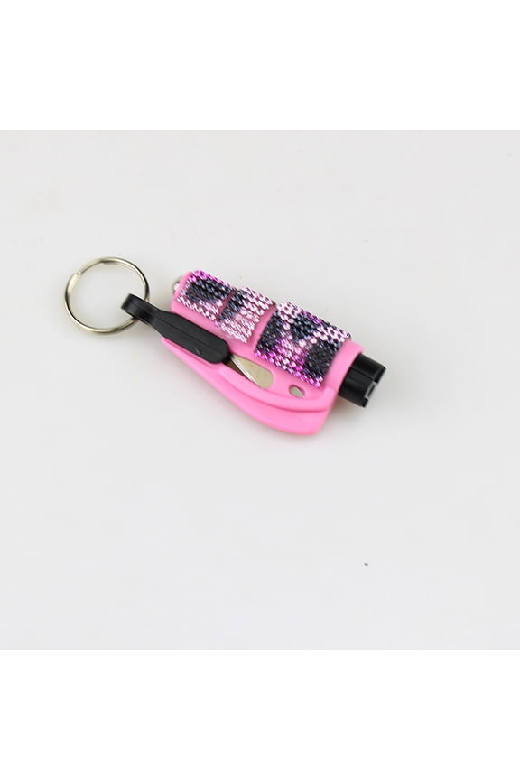 Mini diamond studded 2-in-1 broken window keychain, cutting keychain