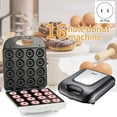 thumbnail image 1 of Mini donut machine Donut maker Bakes 16 mini donuts (US plug) White, 1 of 7