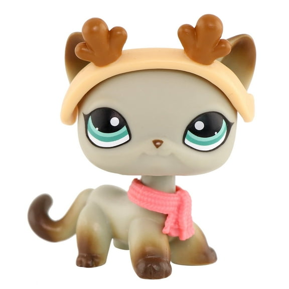 Mini lps shop Grey Shorthair Cat #391 Egyptian Kitty with Accessories for lps Collection Kids Gift Girl Play Figure