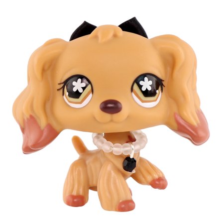 Mini lps shop Cocker Spaniel Dog Brown #716 with Accessories for lps Collection Kids Gift Girl Play Figure