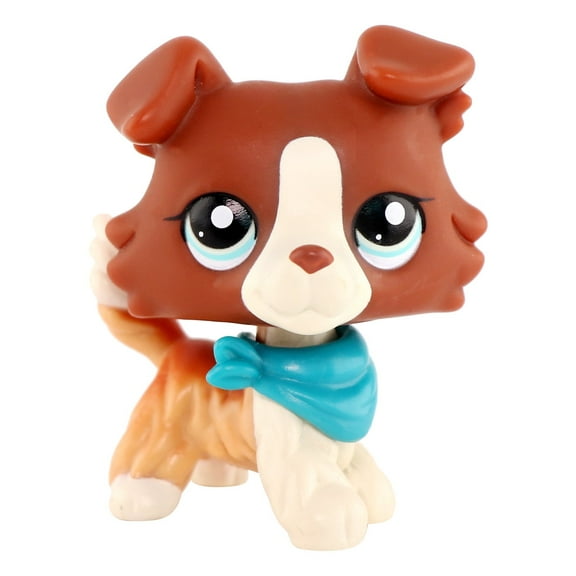 Mini lps shop Red Collie #1542 Dog Toy Kids Gift LPS Collectable Pet Bobble Magnet