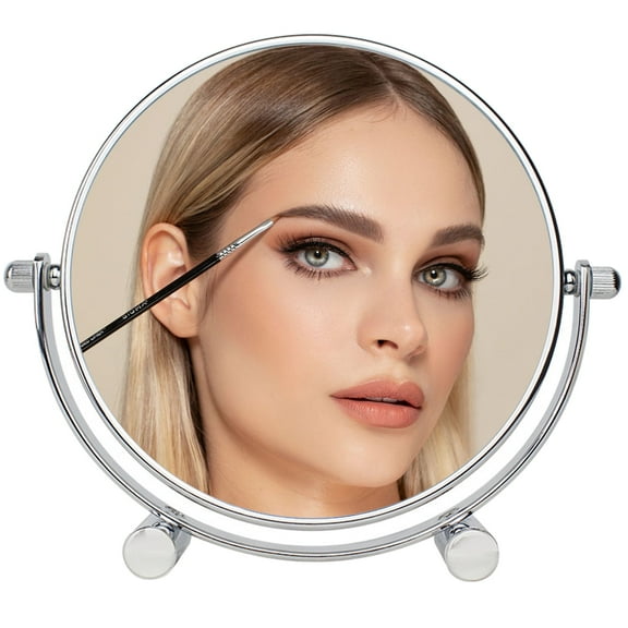 TUSHENGTU Mini Makeup Mirror, 1X/10X Double-sided Magnifying, 360 rotation,Small and portable