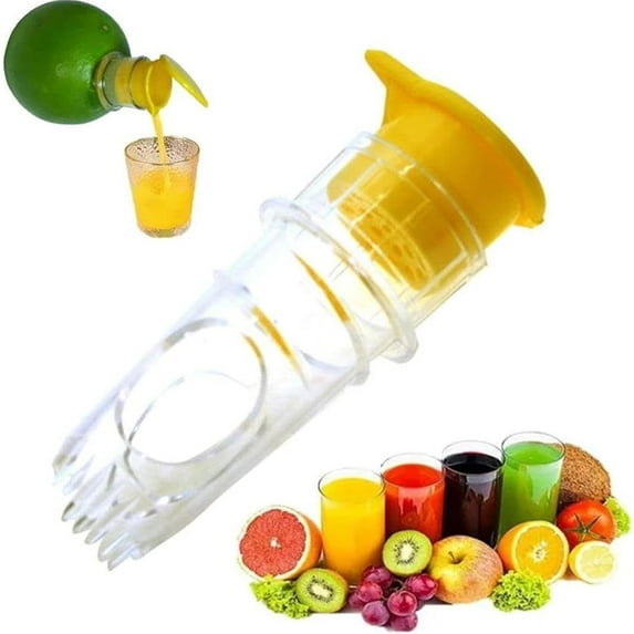 Mini portable lemon juicer, Compact Manual Juice Extractor with Built-In Filter,Portable Lemon Juicer With Lid, Squeeze Lime for Cocktails, Drinks,2025 New Screw-Top Lemon Squeezer