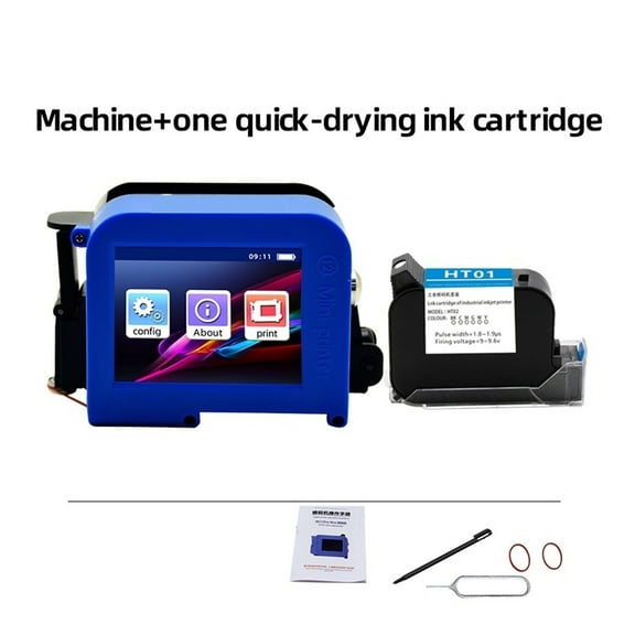 Mini portable printer, batch label inkjet printing, 2D code barcode pattern printing, fast drying color fading easily ,Multifunction Inkjet Printer