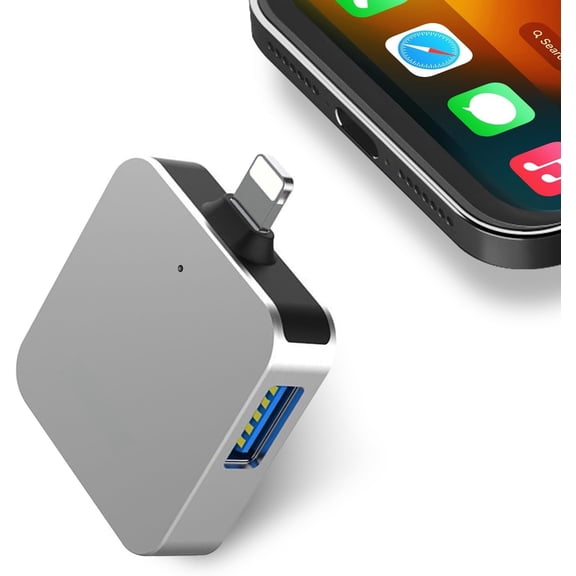Mini sd Card Reader for , Memory Card Reader with USB Camera Adapter Plug and Play Trail Camera Viewer Supports SD and TF Card MicroSD Card Adapter for iPad No App Required