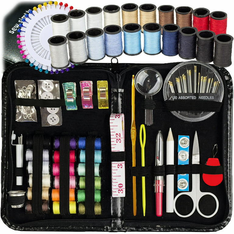 Sewing Kit for Adults - over 100 Sewing Supplies and Accessories - Needle  and Thread Kit for Sewing - Hand Sewing Kit Basic for Small Fixes - Sewing