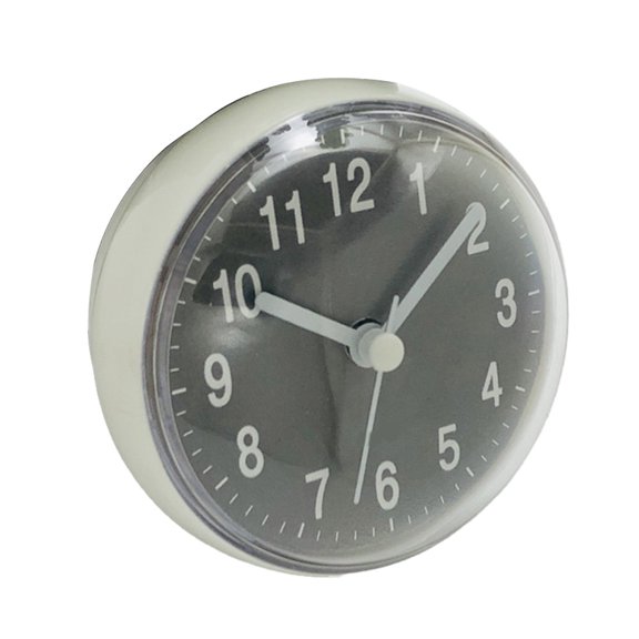 Mini suction cup wall clock bathroom anti fog waterproof clock kitchen bathroom clock