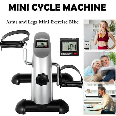 Mini under desks bicycles Stepper Exercise Bike Digital Under Desk Bike with LCD Screen Display Pedal Exerciser Peddler for Leg Arm