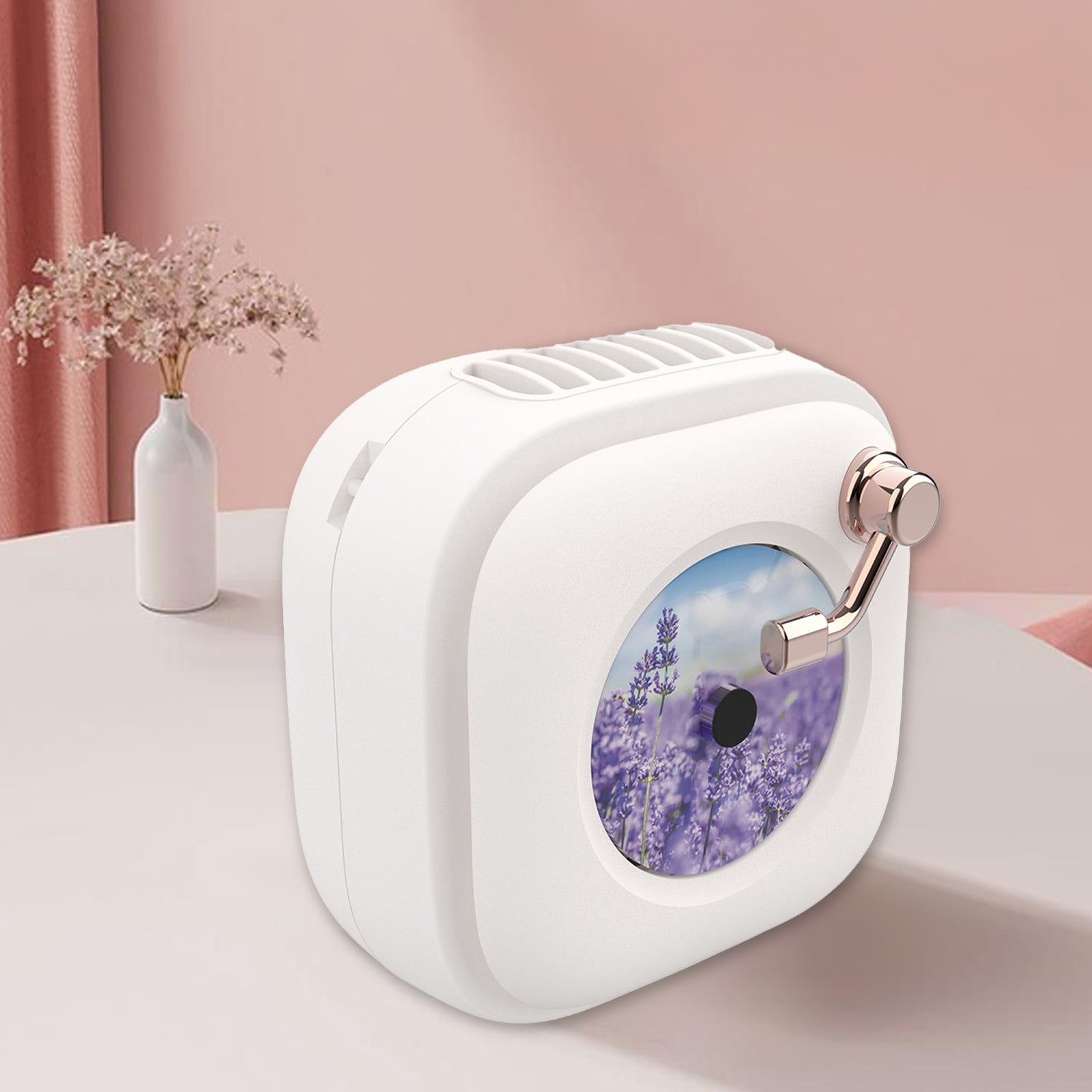 Cyber&Monday Deal,Black&Friday Deal,Mini ventilador recargable USB, tocadiscos Retro portátil, cuello al aire libre perezoso sin aspas, ¡Consigue más por tu dinero!