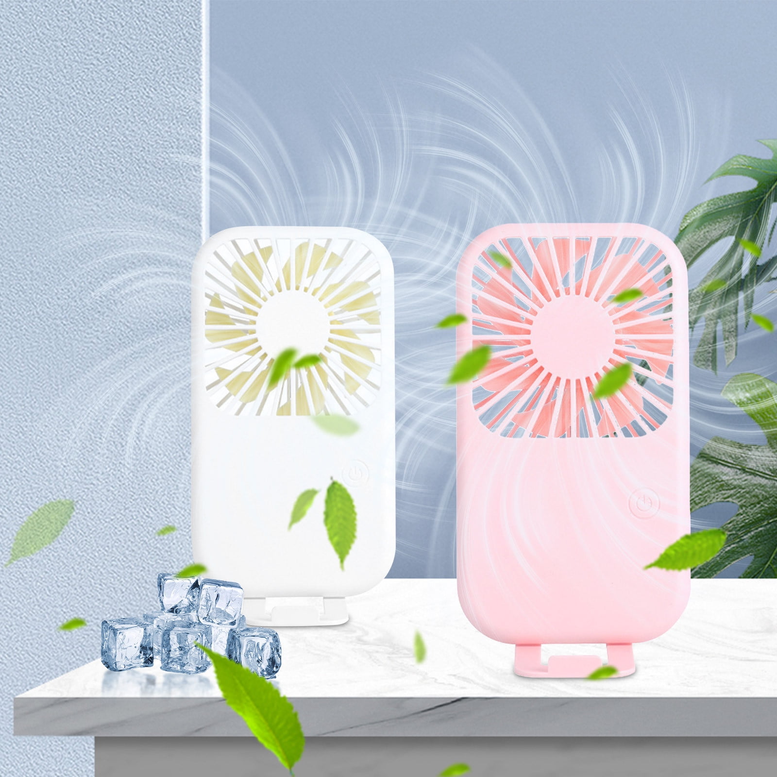 Mini ventilador silencioso viento fuerte recargable lindo mini ventilador de mano de escritorio dormitorio al aire libre, ¡Oferta flash!
