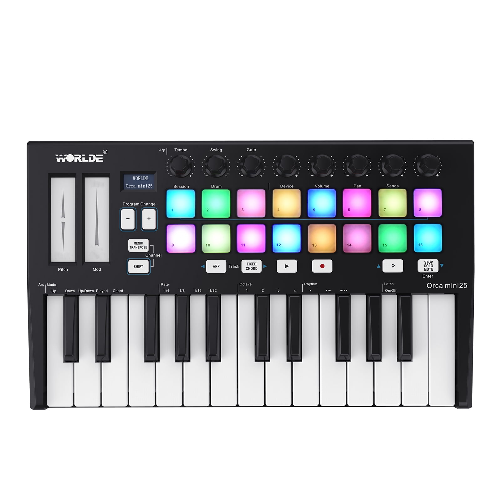 Mini25 Portable MIDI Keyboard Controller 25 Key USB Keyboard