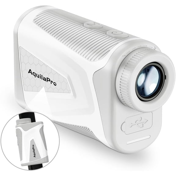 Mini4 Golf Rangefinder with Slope, Newly Upgraded Magnet, 1,000 Yards Range Finder Golf, 0.5 Yard Accuracy, 7X Magnification, Flag Lock Vibration, Rechargeable Golf Laser Rangefinder