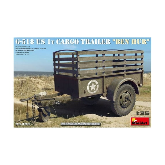 MiniArt Models G-518 U.S. 1T Cargo Trailer Ben Hur New