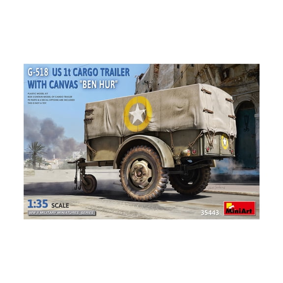 MiniArt Models G-518 US 1st Cargo Trailer w/Canvas "Ben Hur" New