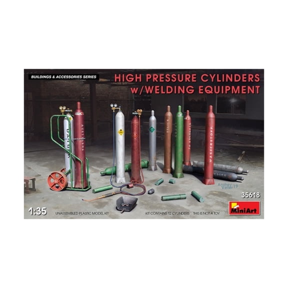 MiniArt Models High Pressure Cylinders w/Welding Equipment New