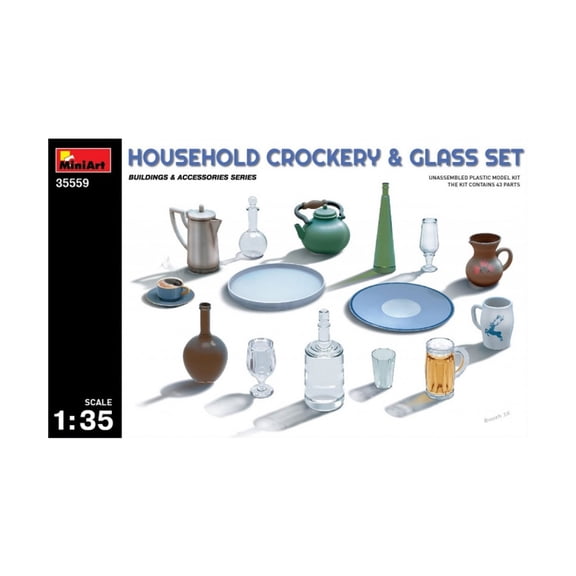 MiniArt Models Household Crockery & Glass Set New