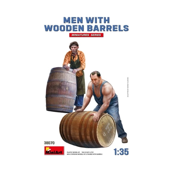 MiniArt Models Men w/Wooden Barrels New