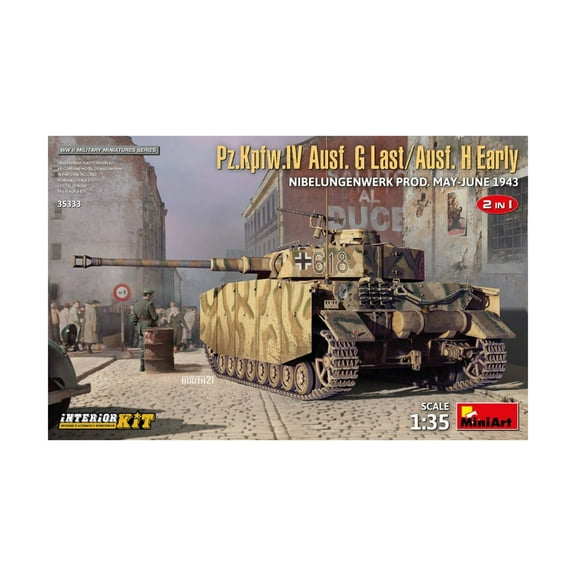 MiniArt Models Pz.Kpfw.IV Ausf. G Last/Ausf. H Early Nibelungenwerk Production w/Full Interior May-Jun 1943 New