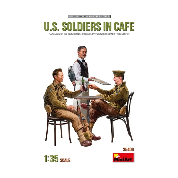 MiniArt Models U.S. Soldiers in Cafe New