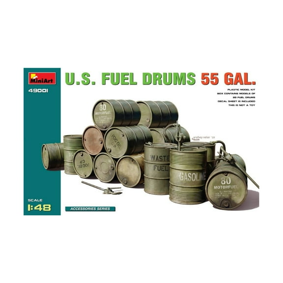 MiniArt Models US 55 Gal. Fuel Drums New