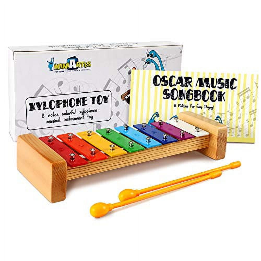 MiniArtis Xylophone for Kids 8 Notes Diatonic Colorful Metal