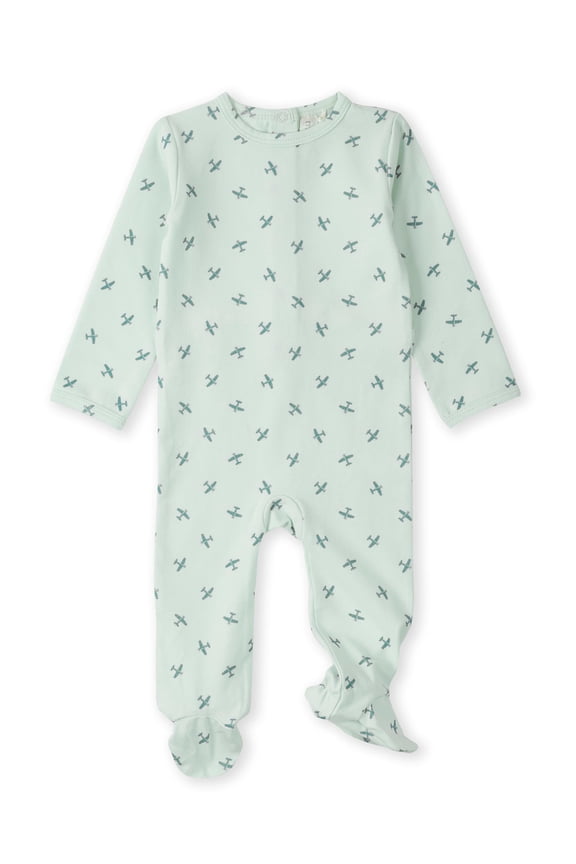 Baby and Toddler Boys Cotton Rich "Aviation" Footie, 18 Months, Mint