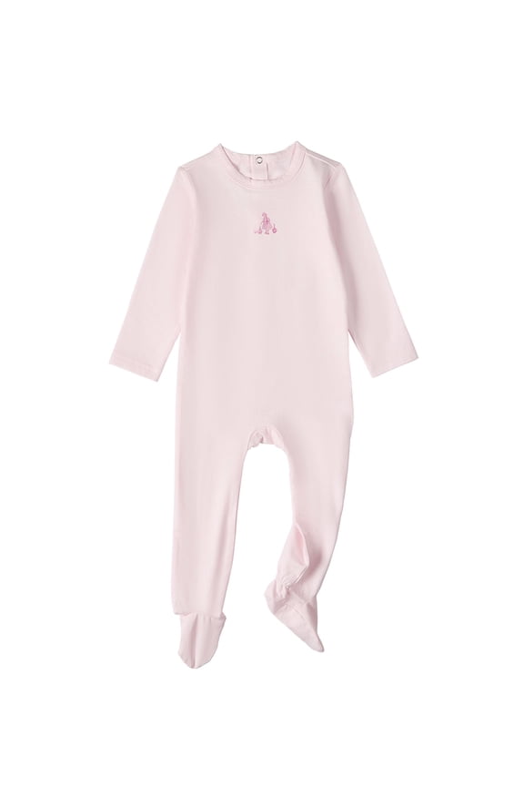 Baby and Toddler Girls "Girl And Her Waddling Ducks" Cotton Rich Footie, 18 Months, Baby Pink