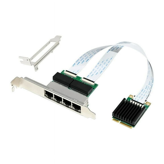 MiniPCIE Gigabit Ethernet Network Card Ethernet Adapter 4xRJ45 Port 10/100/1000Mbps I350-T4 SAS Ethernet Network Card