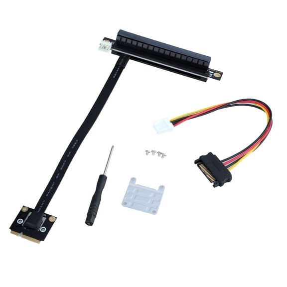 MiniPCIe to PCIE 1X 4X 8X 16X Adapter Cable, 270 Degree Risers for Graphics Card Extension
