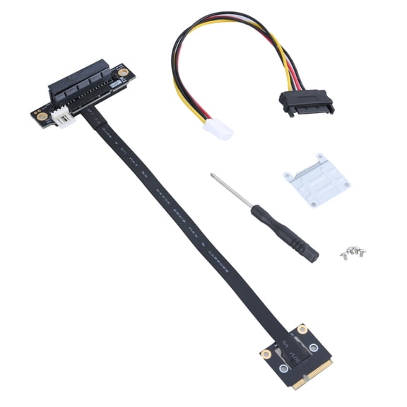 MiniPCIe to PCIE 1X 4X 8X 16X Adapter Cable, 270 Degree Risers for Graphics Card Extension