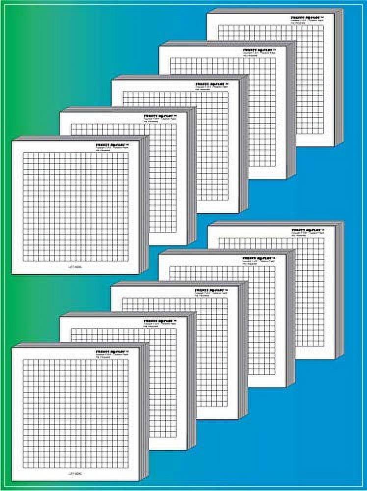 MiniPLOT Graph Paper Pads10 pads of 3x3 inch preprinted coordinate