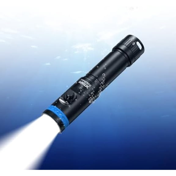 MiniSuper D20 Press Diving Flashlight-100 Meters Underwater Flashlight 1200LM Ultra-Bright Dive Torch for Diving,Caving and Emergency Use$$Sport & Recreation Other