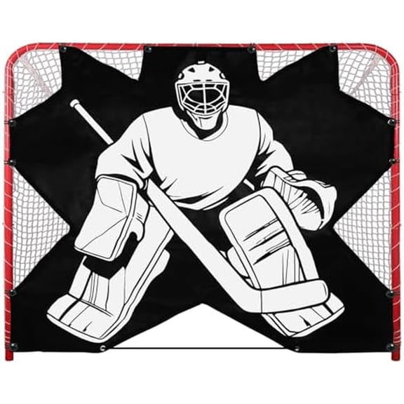 MiniTang Hockey Net Shooting Target: 7-Zone Design for Precision Training - Durable PVC 5444 Inches, Enhances Shooting Accuracy for Goalies Coaches and Youth Players in Backyard or Ice Rink Practice