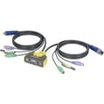 thumbnail image 1 of 2PORT PS2 MINIVIEW MICRO KVM AUDIO 6FT BUILT IN CABLES, 1 of 3