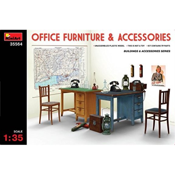 miniart 1:35 - office furniture and accessories