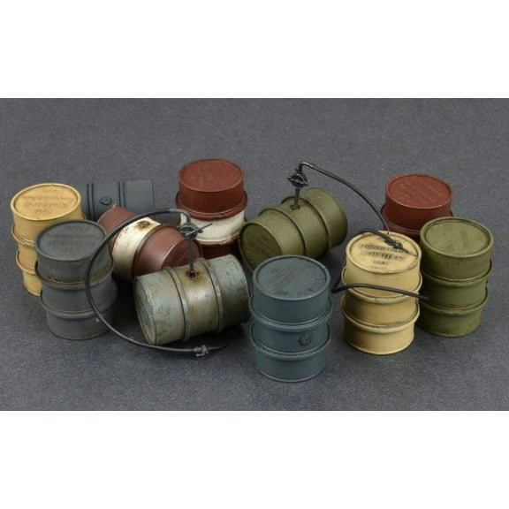 MiniArt Models German 200L Fuel Drums New