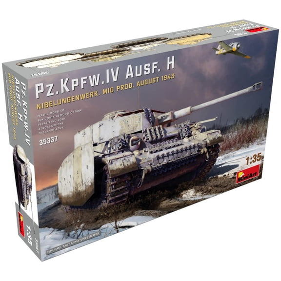 Miniart MIN35337 1:35-Pz.Kpfw.IV Ausf H Nibelungenwork Mid Prod Scale Model kit, Unpainted