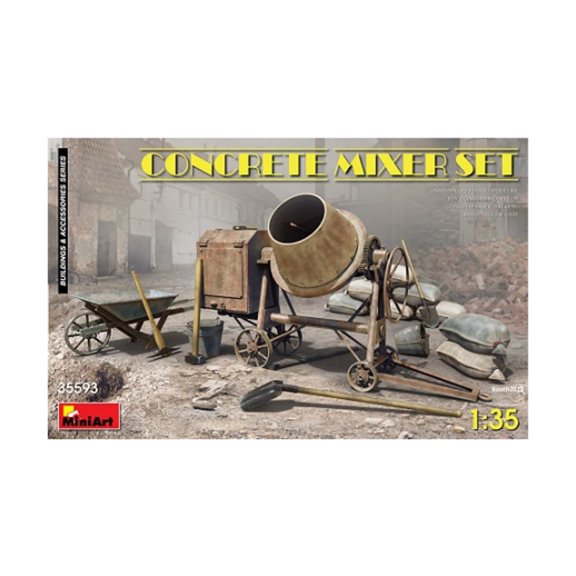 Miniart Models Concrete Mixer Building Kits 12 Years with Concrete, Beige, 0.2 lb, 1.5"