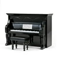 thumbnail image 1 of Miniature 18 Note Musical Hi-Gloss Black Upright Piano With Bench - A Time For Us (Romeo £ Juliet), 1 of 2