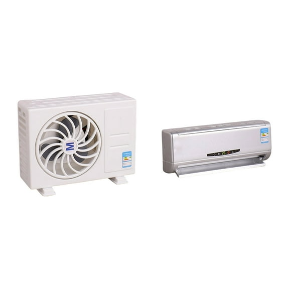 Miniature Air Conditioners Unit Solar Panel Powered ABS Construction Ideal For Dollhouses Decorating Projects