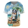 thumbnail image 1 of Miniature American Shepherd Hello Summer Beach Theme with Sunglasses and Tropical Cocktail All Over Print 3D Baseball Shirt MAS Dog Lover Gifts Softball Sport - 00009, 1 of 6