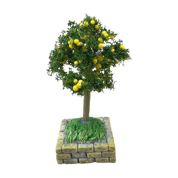 Miniature Artificial Tree Plant Model Yellow Fruit Tree - Desktop Ornament - Desktop Dress Up