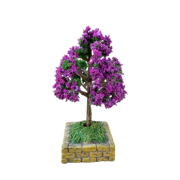 Miniature Artificial Trees, Lifelike Resin Model Trees for Dollhouse, Diorama, Train Scenery, Craft Projects, and Garden Ornament Displays