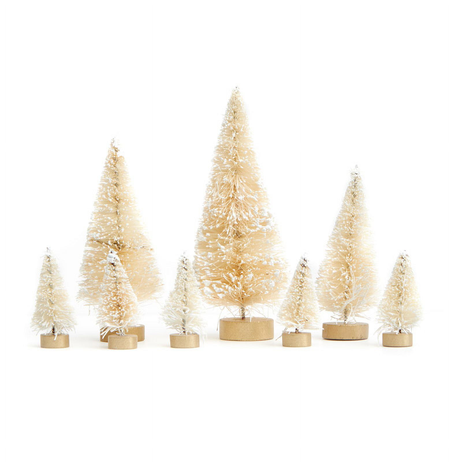 Miniature Assorted Size White Christmas Trees