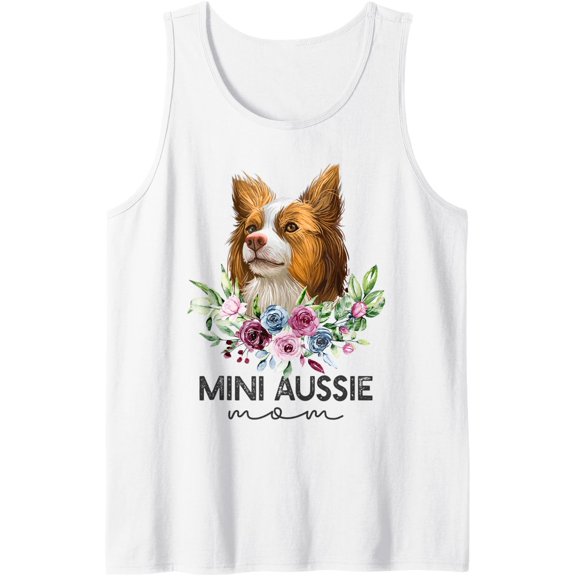 Miniature Australian Shepherd Shirt Gift Dog Mom Mini Aussie Tank Top Size S-3XL