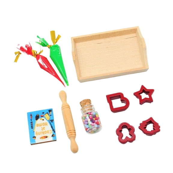 Miniature Baking Set for Dollhouses Realistic Baking Mold Kitchen Essential for Kids and Adults Photo Props